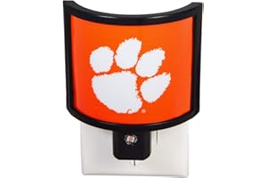Team Sports America NCAA Clemson University Glowing Auto Sensor Night Light - 4" Long x 4" Wide x 2" High
