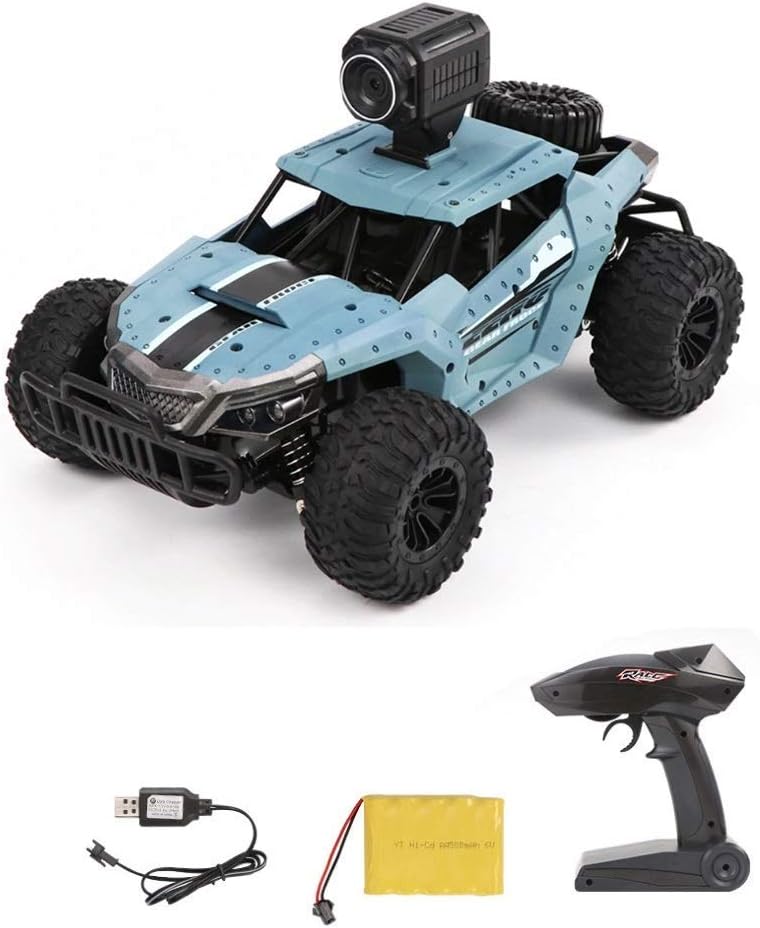 Munchkin Land Remote Control Rock Crawler Cars for Kids with FPV Camera HD 720P Off Road 2.4GHz RC Cars Monster Truck with WiFi Mobile App Recording- (Assorted Colours)