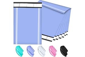 JollyTrip Poly Mailers 10x13 Inch 200 Pcs, Light Blue Shipping Bags, Mailing Envelopes with Self Seal Adhesive Strip, Waterproof and Tear-Proof Poly Bags for Non-Fragile Items