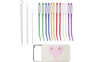 UOOU Yarn Needle,15PCS Bent Needle Tapestry Needle Set Wool Needles Large Eye Needles Sewing Needles Weave Knitting Needles with Box(Random Color)