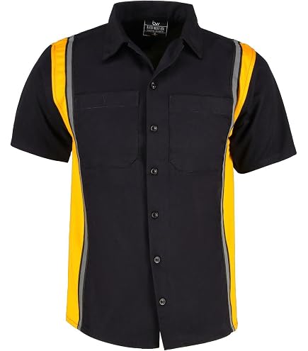 Amazon.com: Men's Classic Two-Tone Button up Heavy Duty Reflective