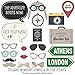 Big Dot of Happiness World Awaits - Travel Party Photo Booth Props Kit - 20 Count