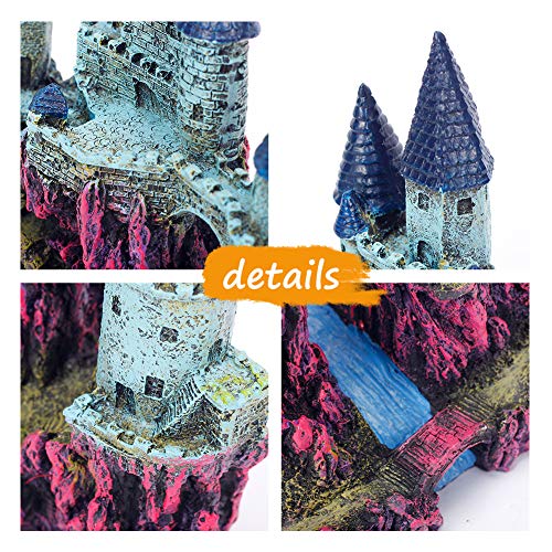 Miracliy Aquarium Decorations Castle, Aquarium Ornament Super Castle,10" - Thumbnail 3