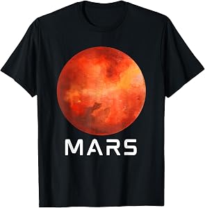 Solar System Planet Mars Outer Space T-Shirt