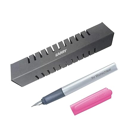 Lamy Füllfederhalter nexx Modell 82, Farbe pink, Feder A, inkl. Laser-Gravur