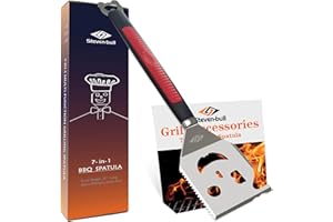 Grill Spatula for Outdoor Grill,7-in-1 BBQ Tools Utensils, 17 Inch Long Grill Accessories, Box Package, Perfect BBQ Grilling 