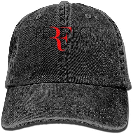 MDFY OEWGRF Roger Federer Adult Hats Unisex Fashion Plain Cool Adjustable Denim Jeans Baseball Cap Cowboy