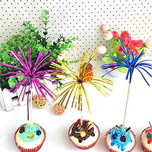 SFYDOM Cocktail Picks Firework Party Picks SFYDOM 400 PCS Firework Cake Toppers, Sandwich & Cocktail Picks, Toothpicks for Cakes Decoration, Party Supplies, Christmas Decoration.