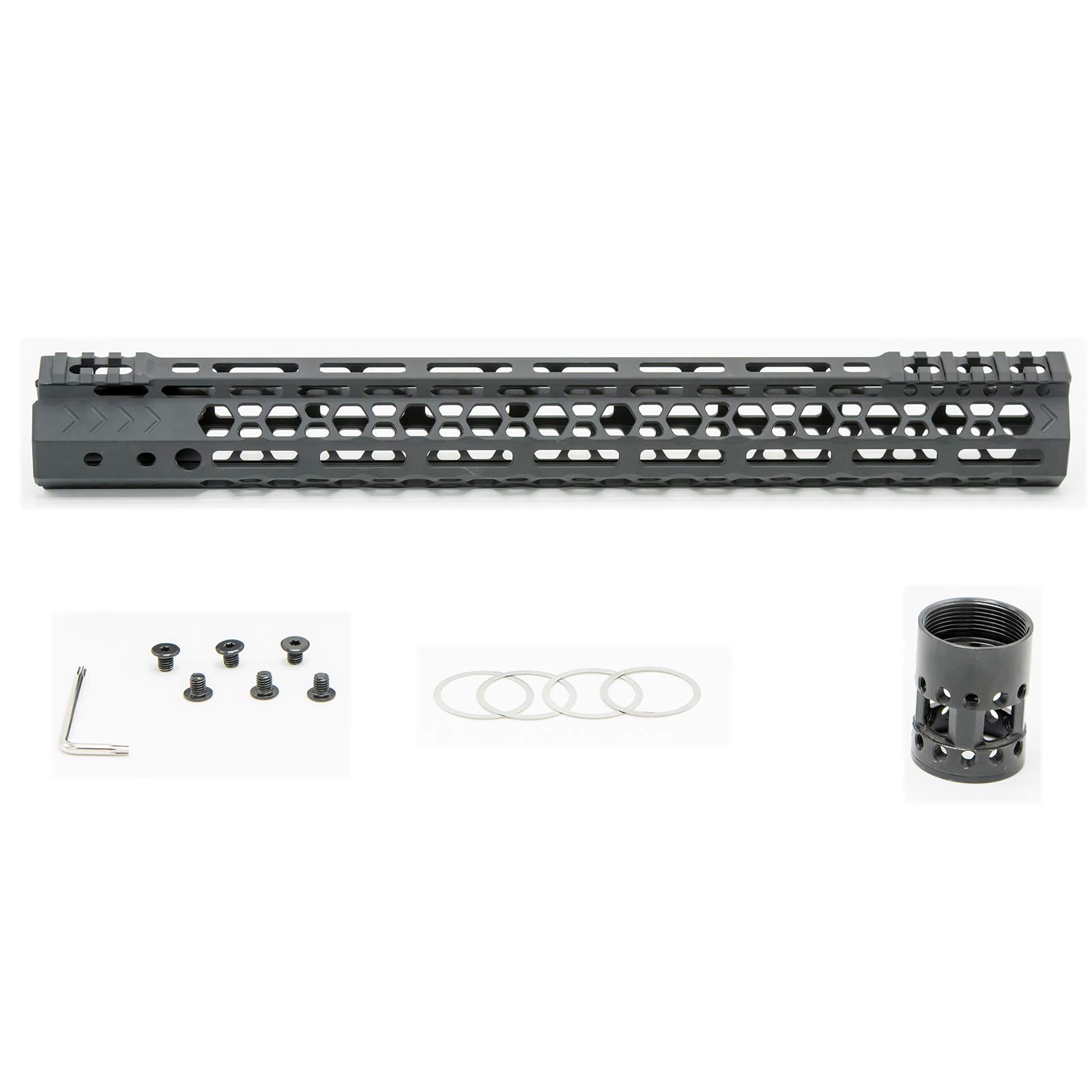 GOODTAC AR15 M-system Tactical AR .223/5.56 Free Float Handguard Rail Tube NSR Style (15 inch)