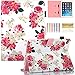 Dteck Case for iPad 6th Generation 2018 /iPad 5th Generation 2017 /iPad Air 2 2014 /iPad Air 2013 Tablet 9.7 Inch - Pretty Wallet Stand Wallet Flip Leather Cover Case with Stylus Pen, Pink Flowers