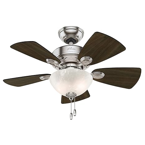 Hunter 34 Watson Brushed Nickel Ceiling Fan With Light Amazon Com