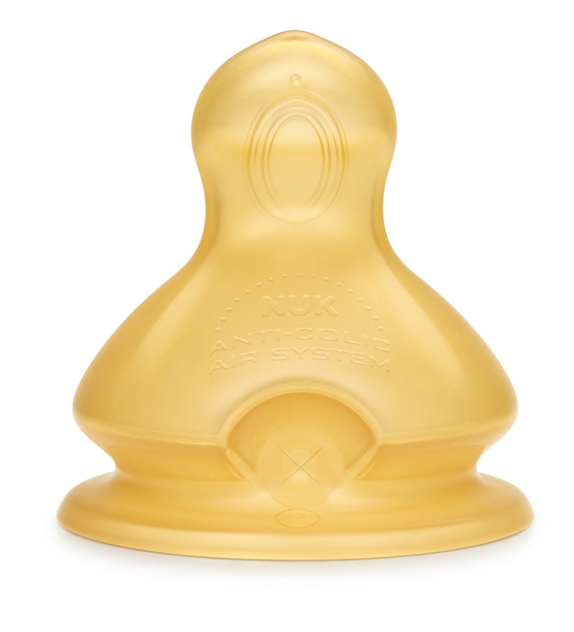 NUK First Choice+ Latex Teat, for a Natural Feeling When Drinking, Orthodontic Shape, Size 1 (0-6 Months) Pack of 2