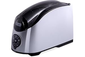 Cooper Cooler - Rapid Beverage & Wine Bottle Chiller for Home Bars & Dorms, Automatic Touchpad, Quick Chill Functionality, Efficient Ice & Water System, Perfect for Sodas, Beer, Wine - Silver