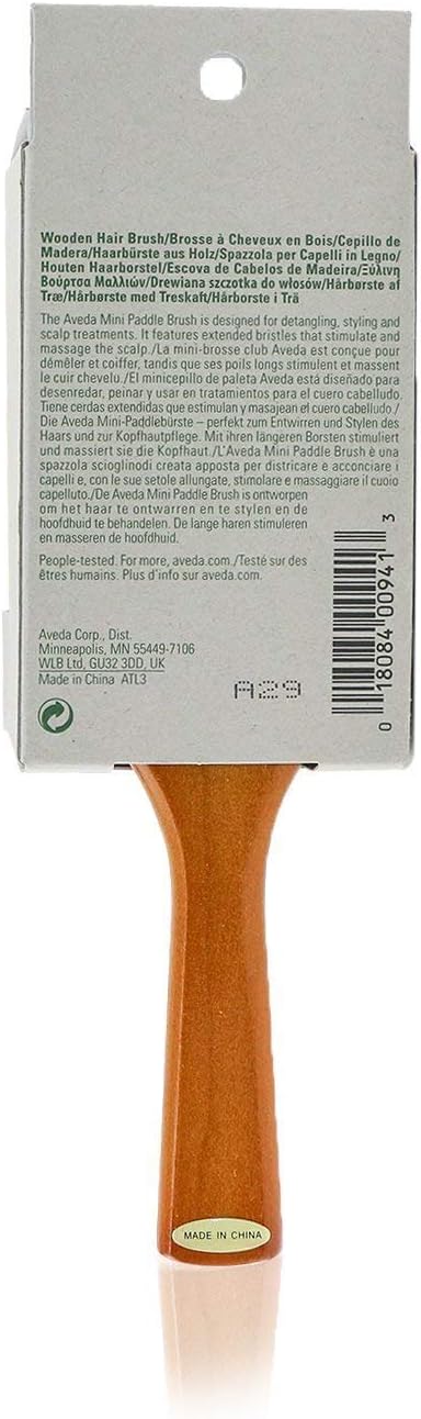 Aveda Wooden Mini Paddle Brush, Brown - Image 3