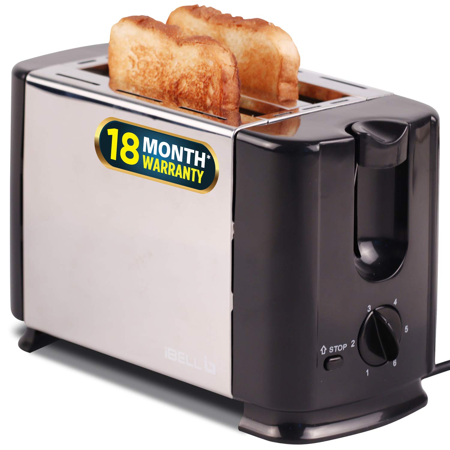 Buy iBELL SS70B 700Watt Popup Bread Toaster with Mid Cycle Heating Element (Black) Online at