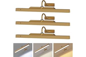 Picture Light Battery Rechargeable, 3Pack Picture Light for Wall with Remote, 3 Color Modes and Dimmable Classic Art Lights f