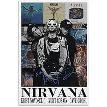AMZKKADL Nirvana Poster Kurt Cobain Poster Nirvana Band Posters