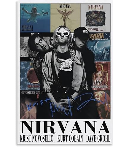 Kurt Posters Cobain Nirvana Album Cover Poster Set Of 6 for
