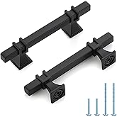 HOME EDIT 30 Pack 3 inch BlackCabinet Handles Square Zinc-Alloy Pulls for Kitchen Dresser Closet and Bathroom Cabinets Hardwa