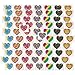 134 Piece Bulk Valentine Party Favors; 12 Mini Valentine Rubber Ducks, 48 Bookmarks, 72 Valentine Tattoos, Roll of 100 Heart Stickers + Gift Boutique Balloon.