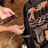 KLEIN TOOLS Tradesman Pro Extra Large 40-Pocket Electrician Tool Backpack view 10