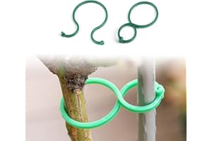 Lohas Select 100 Pcs Plant Twist Clip Ties Garden Plant Support Clips Vegetables Tomato Vine Flower Clips Plant Locks for Securing Plants
