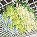 Luyue 3.18 Feet Artificial Silk Wisteria Vine Ratta Silk Hanging Flower Wedding Decor,6 Pieces,(Green)