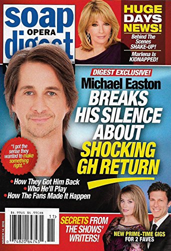 Michael Easton (General Hospital) l Kim Matula l Greg Vaughan l Deidre Hall - March 14, 2016 Soap Opera Digest
