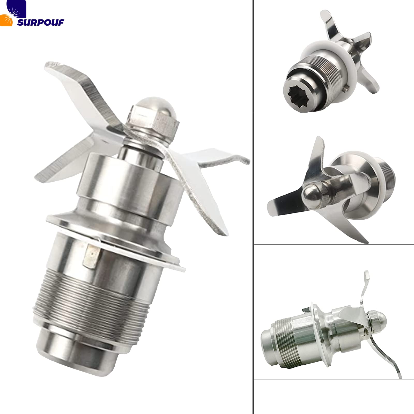 SURPOUF 502977 Compatible With Waring CB6 CB10 CB15 Blade Cutting Blender Assembly