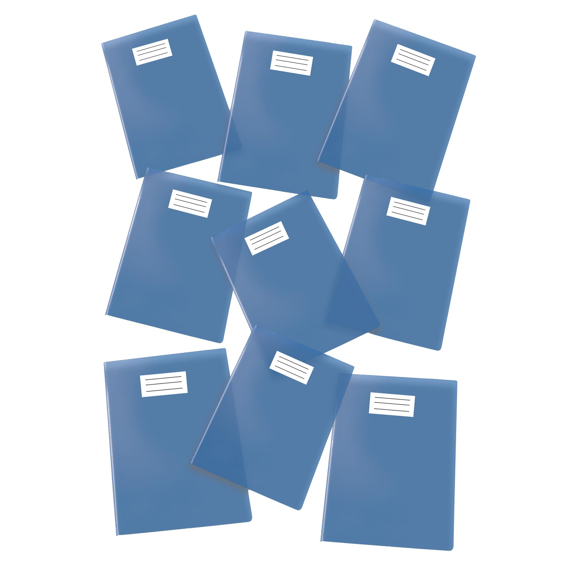 Pack of 25 Maxi Cover/Notebook Cover, Coloured, Transparent, f.to A4 - Light Blue