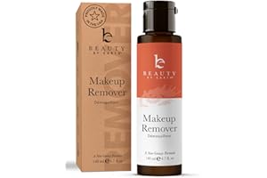 BEAUTY BY EARTH Makeup Remover - USA Made with Natural & Organic Ingredients Face and Eye Make Up Remover, Use with Wipes or Cotton Pads, Gentle Non-Greasy Makeup Remover for Dry, Oily and Sensitive Skin Types