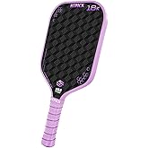 Pickleball Paddles, Carbon Fiber Pickleball Paddle High Grit & Spin with PP Honeycomb Core 16mm Thickness and Thermoformed Elongated Shape, Increased Power for Ultimate Spin & Consistency