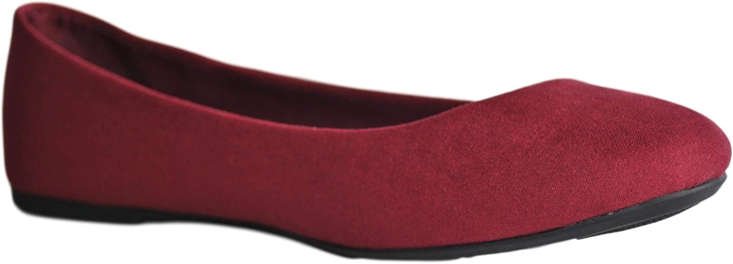 burgundy ballet flats