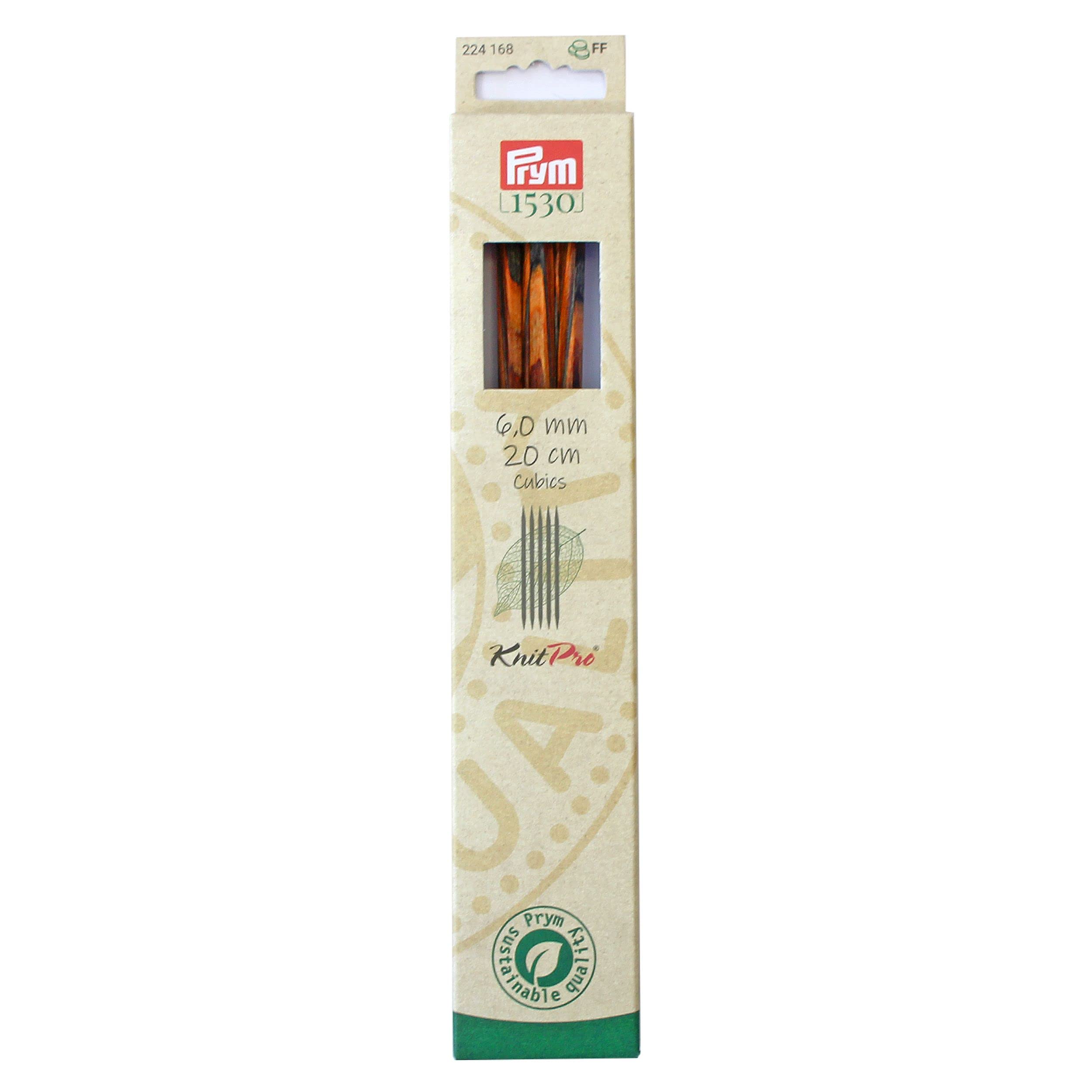 Prym Stocking Knitting Needle, Wood, Multicoloured, 6 mm