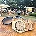 Bewell W065A Lightweight Vintage Wooden Watch Men Quartz Luminous Pointers Wrist Watch (Maplewood)