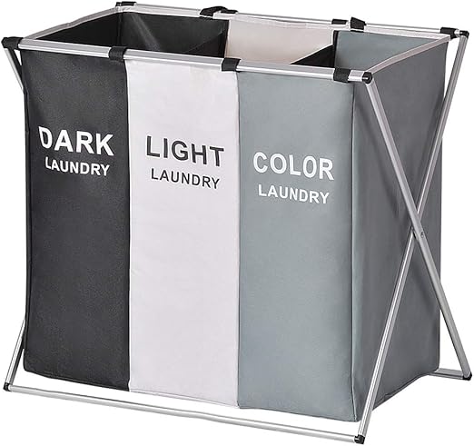 Hivexagon Faltbare Wäschekörbe Dreifacher Wäschekorb faltbar perfekt