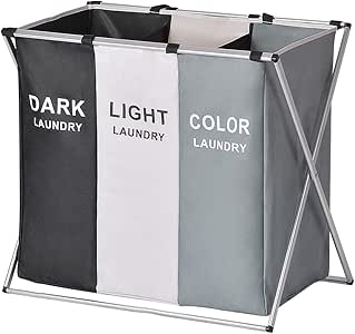 Hivexagon Organizadores de ropa sucia clasificador de cestas con marco