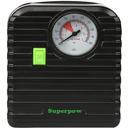 title=Superpow Pompa Compressore Aria Portatile Automatica, 12V 100PSI Mini Pompa Ad