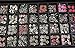 Set of 20 Pc 8mm Rhinestone Slide Charms - Heart, Star, Sports, Animal, Trendy, Any Numbers, Silver & Gold Letters