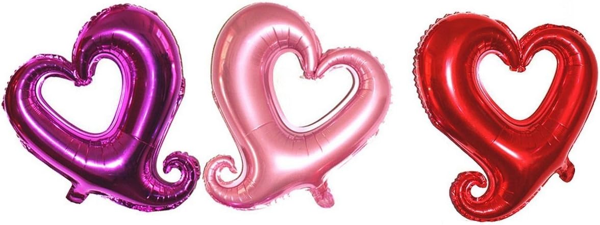 Romantic Wedding 18 Inches Small Heart Hook Shaped Aluminium Balloon For Wedding Decoration