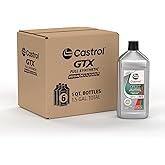 Castrol GTX Full Synthetic High Mileage 0W-20 Motor Oil, 1 Quart, Pack of 6