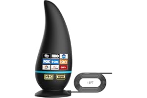 OSTRAT Upgraded TV Antenna Indoor, 880+ Miles Range 360° Reception Amplified Digital TV Antenna for Smart TV and All Older TV - 18ft HD Cable - Support 4K 8K 1080p and Other Resolutions