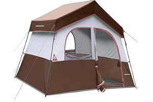 HG HIKERGARDEN 6-8 Person Camping Tent - Portable Family Cabin Tent for Camp, Windproof Fabric Camp Tent Outdoor for Hiking, Backpacking, Traveling