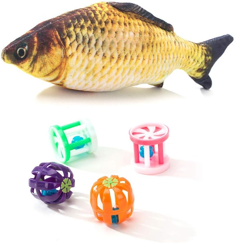 HIPIPET 21PCS Cat Toys Interactive Kitten Toys Assortments Tunnel Balls Fish Feather Teaser Wand Mice : Pet Supplies