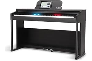 The ONE Digital Piano with Lighted-up 88 Hammer Action Keys, Smart Teaching Piano Keyboard for Beginner/Adult, Grand Piano Sound, Full Size Weighted Keyboard with 3 Pedals/Free APP/Bluetooth/MIDI