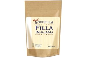 Wood Grain Filler & Putty Powder - Innovative Formula - Filla-in-A-Bag - White - 12 oz by Goodfilla | Repairs, Finishes & Patches | Paintable, Stainable, Sandable & Quick Drying | Zero Waste