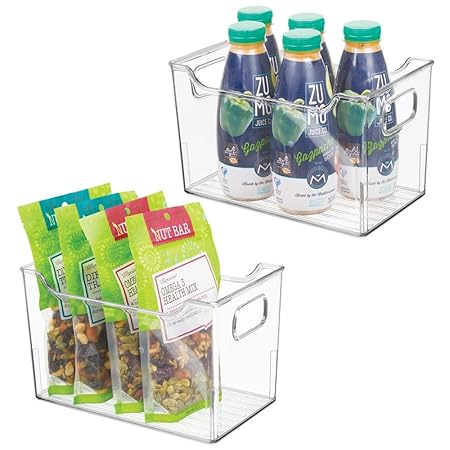 mDesign Juego de 2 fiambreras para el frigorífico – Cajas de ...