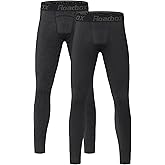 Roadbox 2 Pack Boys Compression Pants Leggings Base Layer Underwear Youth Quick Dry Spandex Tights Running Football