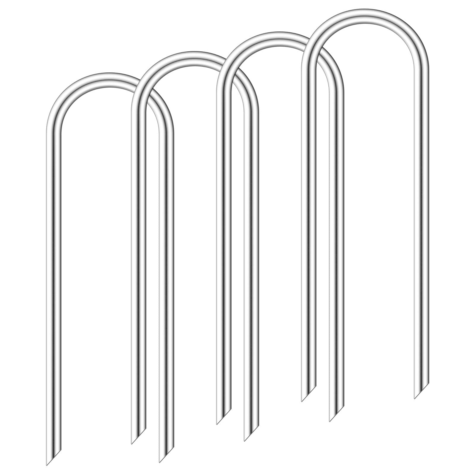 LOYUDEQIU Trampoline Stakes Anchors High Wind, Heavy Duty Galvanized Steel Trampoline Tie Down Anchor Kit (U Type)