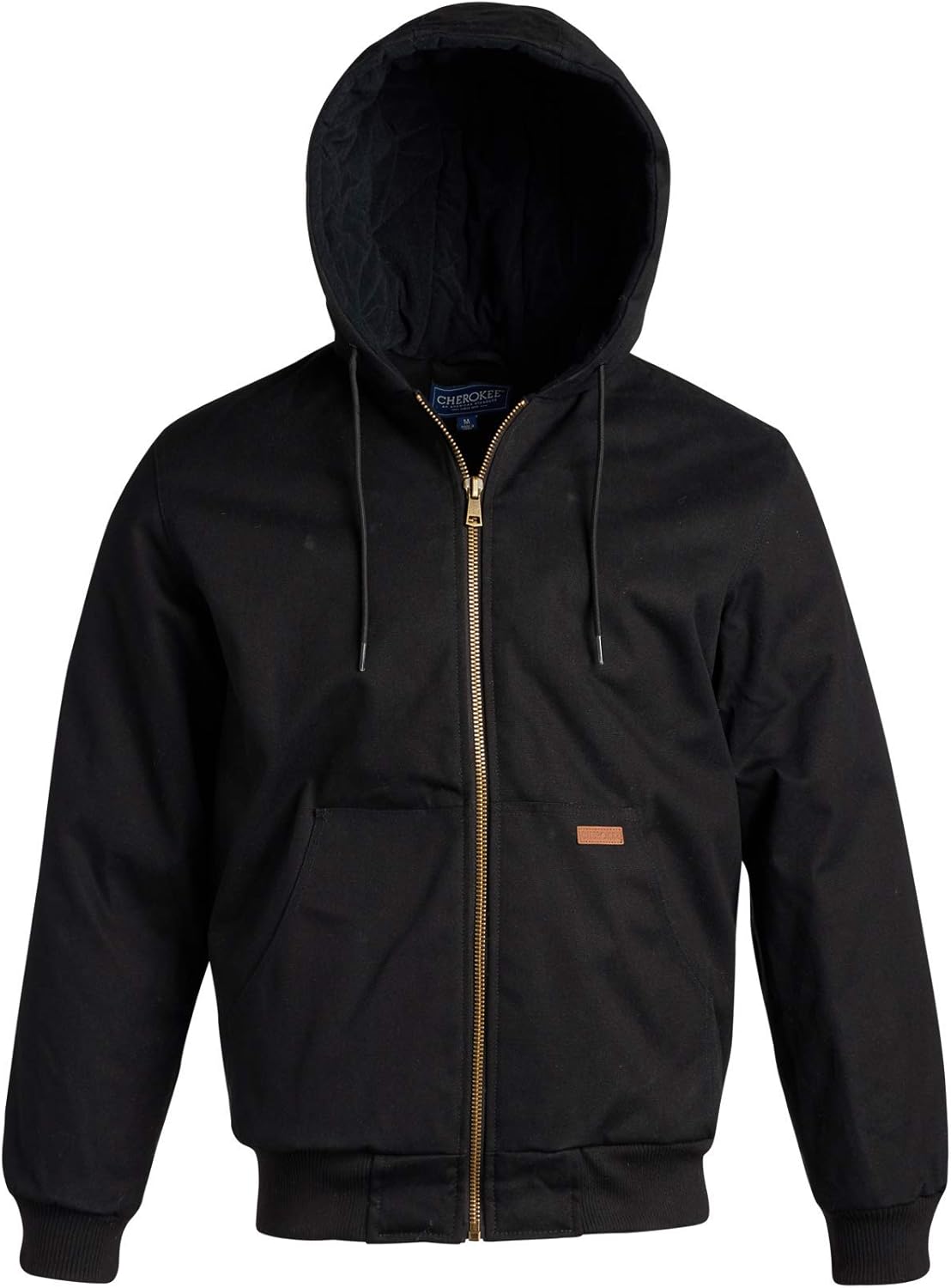 CHEROKEE Men’s Workwear Outerwear – Duck Canvas Heavyweight Hooded Jacket (Plus: Clothing